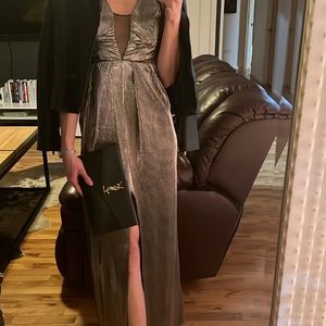 Silver prom or event dress size 2